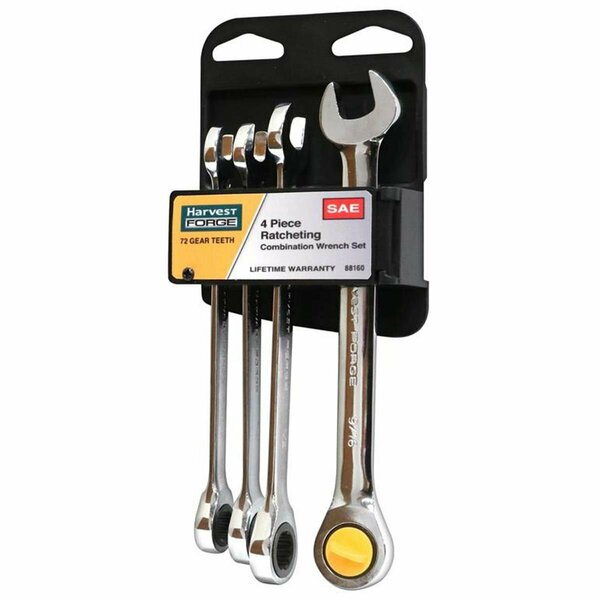 Protectionpro SAE Ratcheting Combination Wrench Set - 4 Piece PR3305139